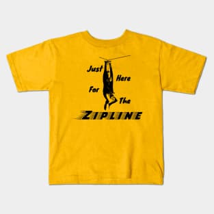 Just Here for the Zipline Light Colors Kids T-Shirt